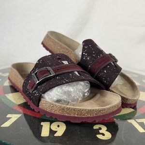 Birkenstock Papillio Carmen Suede Embossed Sandals Slides Size EU 38 Women’s 7